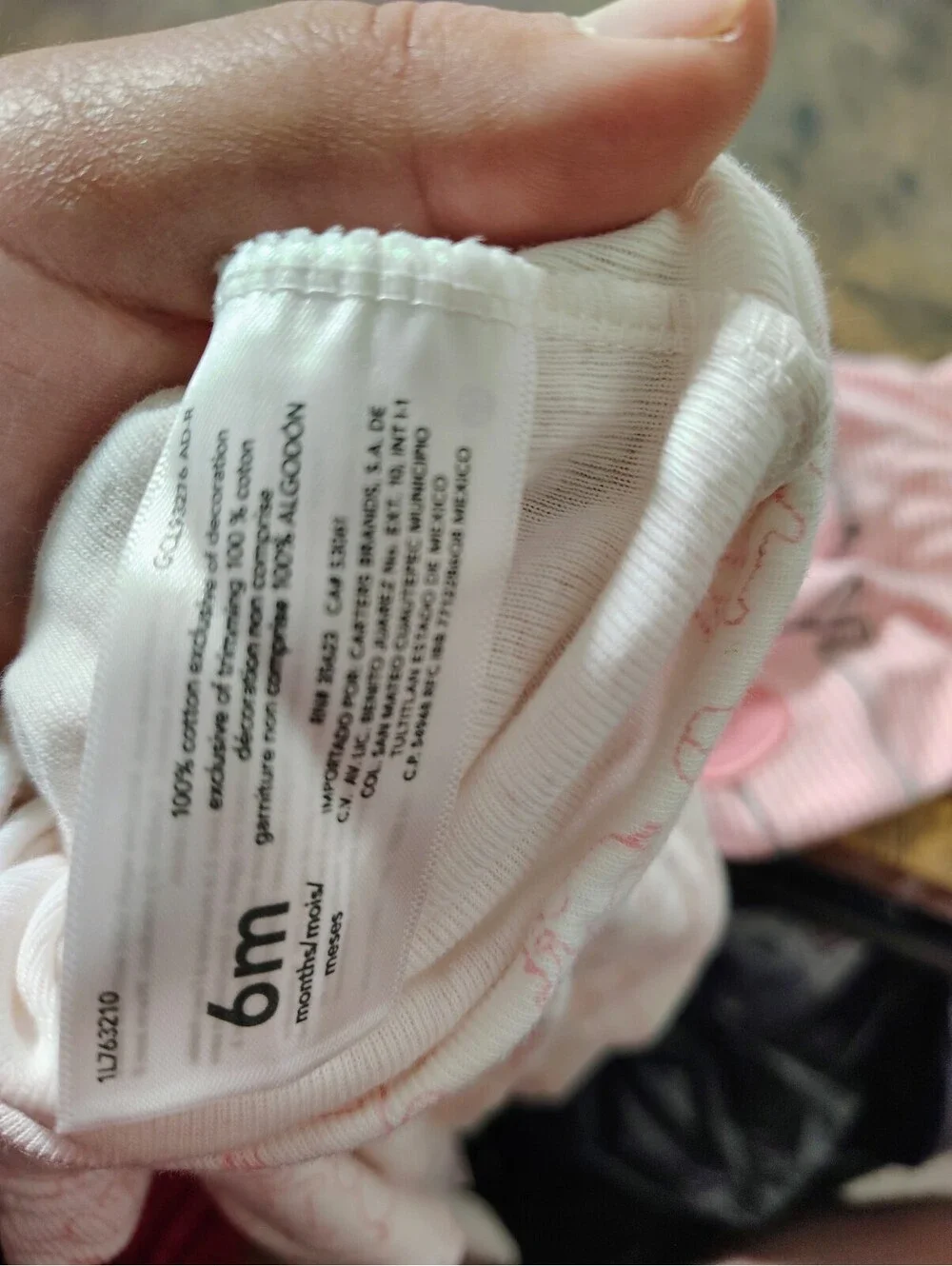 NWT Carter's Baby Girl 3PC Set Elephant Pink White Bodysuits Pants Outfit 6M